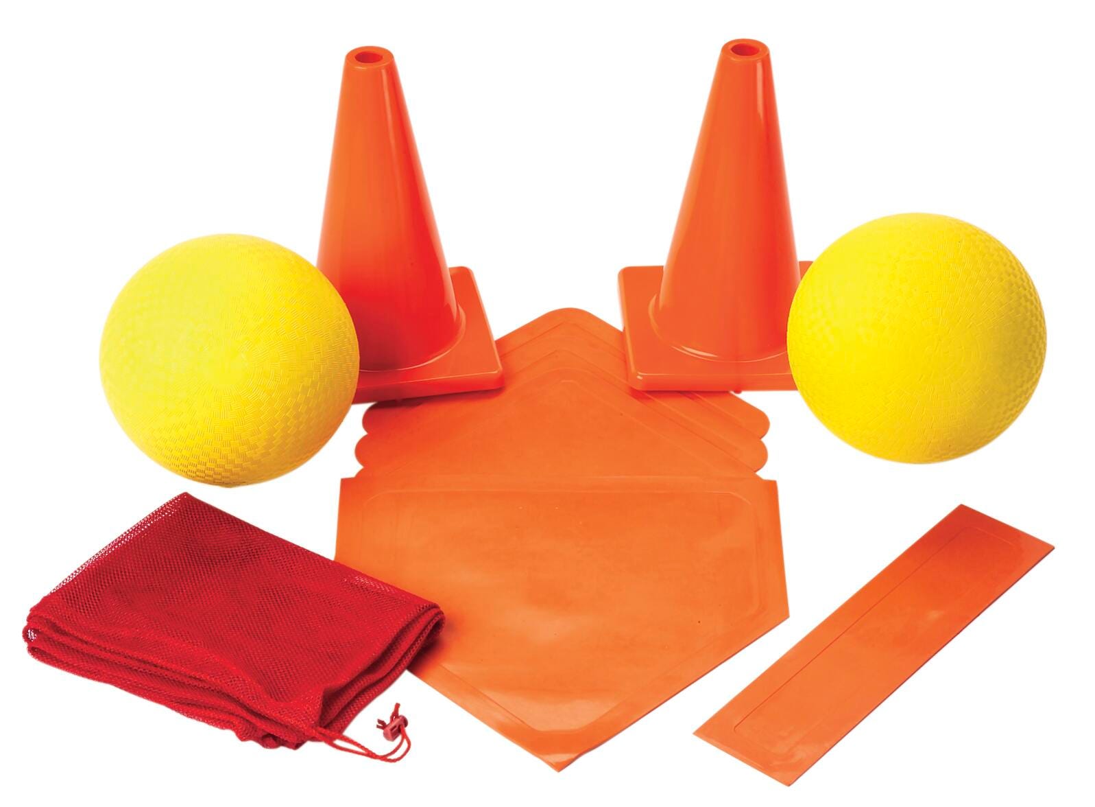 FlagHouse Deluxe Three-Ply Kickball Set, 8-1/2 Inches, Assorted Colors 2123778